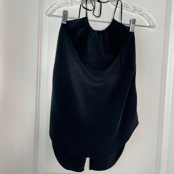 Rag & Bone 100% Silk Black Halter Top Size S – Minimalist Luxe Blouse - Picture 1 of 10